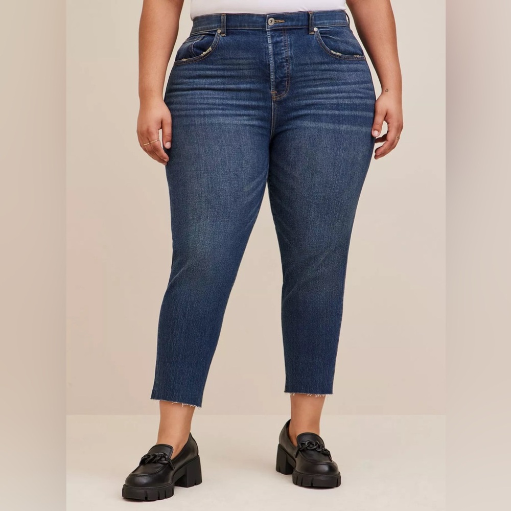 Torrid Mom Jean Straight Premium Classic Denim High-Rise Jean Sz‎ 14 EUC